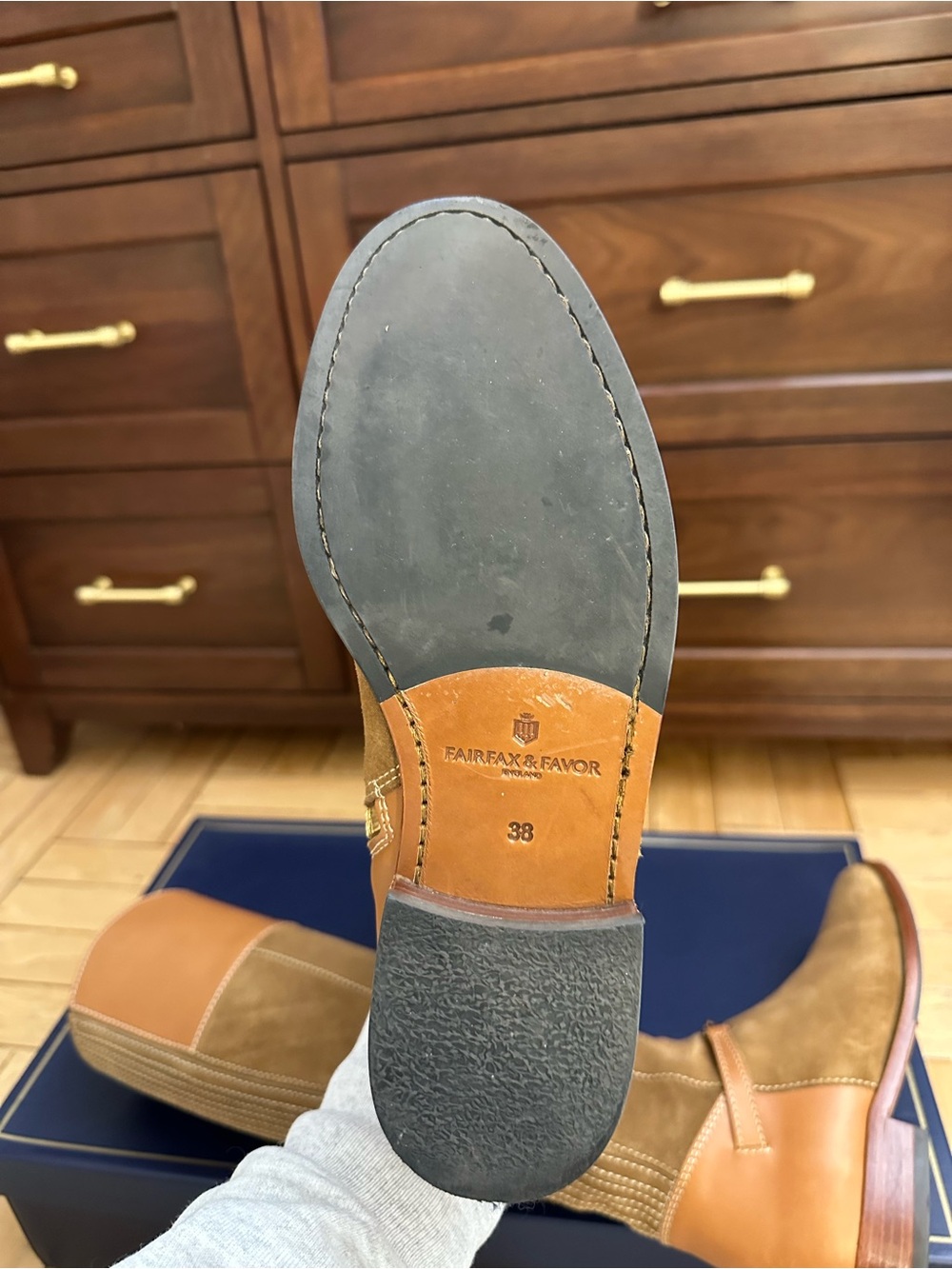 Fairfax & Favor Octavia Tan Suede Boots - Size 38 Narrow Fit - Picture 7 of 10